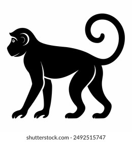 A Monkey silhouette vector illustration