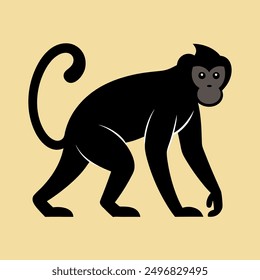 A Monkey silhouette vector illustration