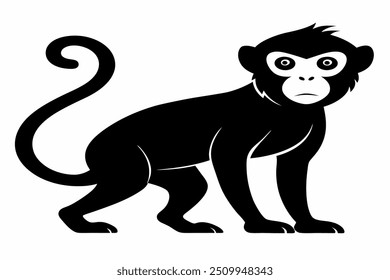 A monkey silhouette vector illustration