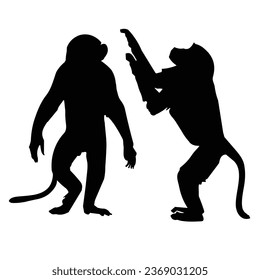 Monkey Silhouette Vector. Monkey Vector Illustration. Monkey Artwork.