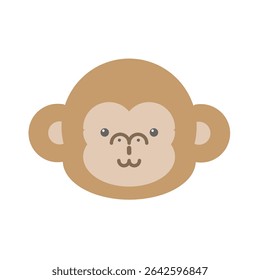 Monkey simple icon illustration material