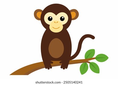 A Monkey sitting on the tree