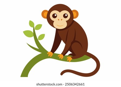 A Monkey sitting on the tree