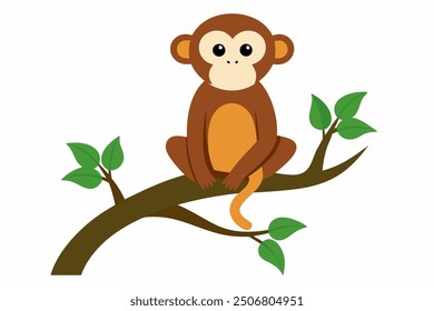 A Monkey sitting on the tree