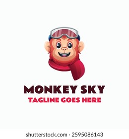 Monkey Sky Simple Mascot Logo