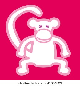 a monkey with a soft outline