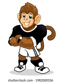 monkey sport mascot cartoon in vector