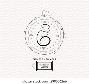 monkey symbol for 2016 Chinese year.