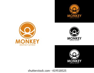 Monkey Symbol Abstract Logo