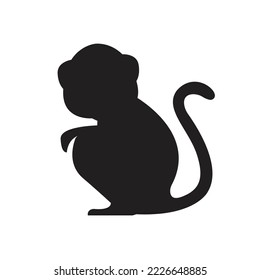 Monkey symbol animal silhouette sign vector