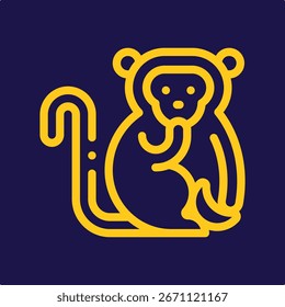 Monkey symbol artwork trendy useful vector Illustration design perfect colorful background.eps