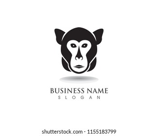 Monkey symbol logo and symbol black