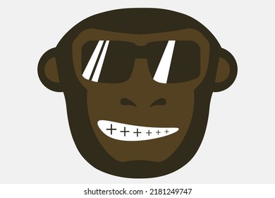 Monkey, t shirt design, Backgrounds, NFT, vector