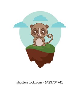 monkey tarsier animal in landscape natural