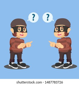 Monkey Thief Meet Monkey Thief vector illustration