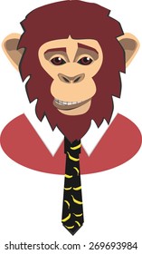 monkey in a tie
