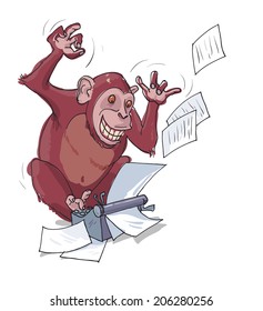 Monkey With Typewriter