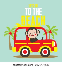 vacaciones en mono, mejor para pegatinas, mascotas y portada de libros