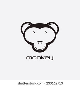 monkey vector design template