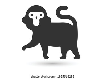 Monkey vector flat icon. Isolated monkey emoji illustration