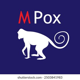 Affe. Flache Vektorgrafik. MPOX