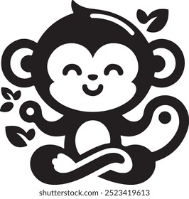 Monkey vector icon art design