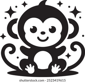 Monkey vector icon art design