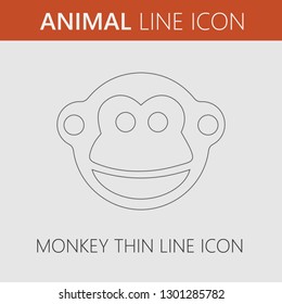 Monkey vector icon. Chinese year zodiac symbol 2016