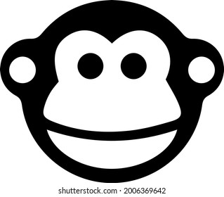 Monkey vector icon. Chinese year zodiac symbol 2016. Monkey pictogram