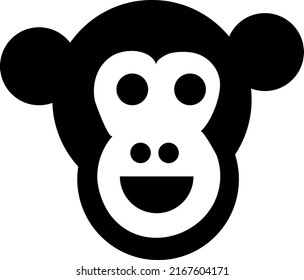 Monkey vector icon. Vector illustration Monkey Face, on a white background..eps
