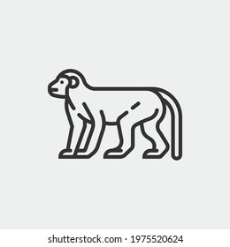 Monkey vector icon illustration sign
