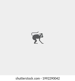 Monkey vector icon illustration sign