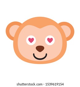 Monkey Vector Icon. Isolated Monkey Face Emoji, Emoticon, Illustration
