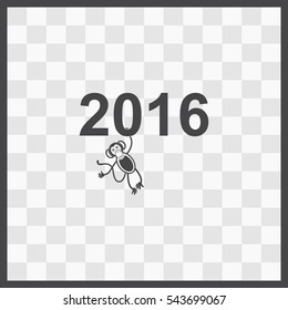 Monkey vector icon. Isolated illustration. Business picture.
