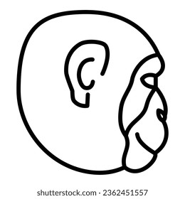 Monkey Vector Icon, Lineal style icon, from Animal Head icons collection, isolated on white Background