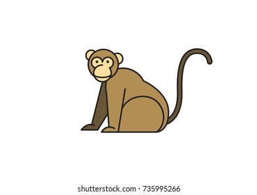 monkey vector icon logo