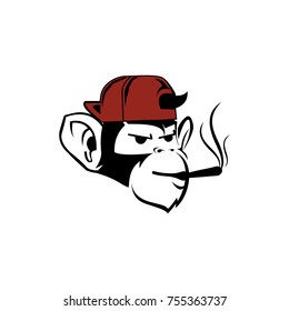 monkey vector icon logo