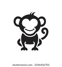 monkey vector icon - on white background