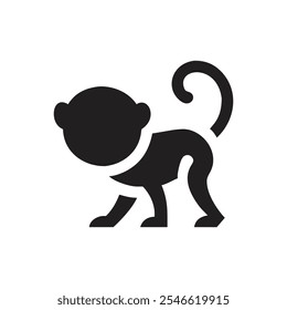 Monkey vector icon - on white background