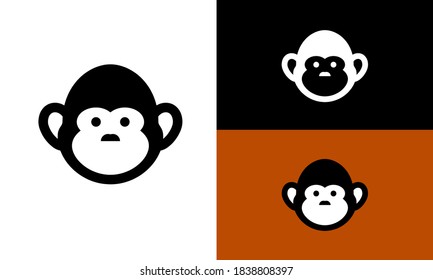 monkey vector icon outline style eps