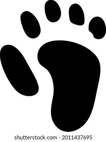 Monkey Footprint　isolated Vector Illustration.