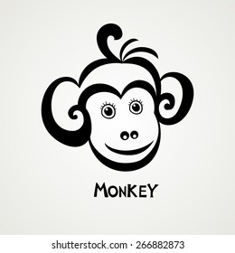 Monkey. Vector Illustration