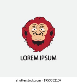 monkey vector illustration design icon logo template