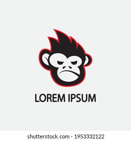 Logo-Vorlage für das Vektorgrafik-Design eines Affen