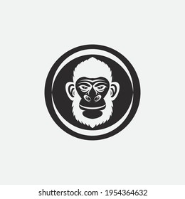 monkey vector illustration design icon logo template