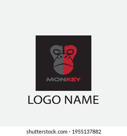 monkey vector illustration design icon logo template