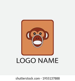 monkey vector illustration design icon logo template