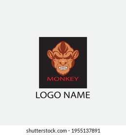 monkey vector illustration design icon logo template