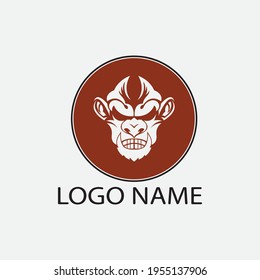 monkey vector illustration design icon logo template