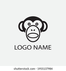 monkey vector illustration design icon logo template